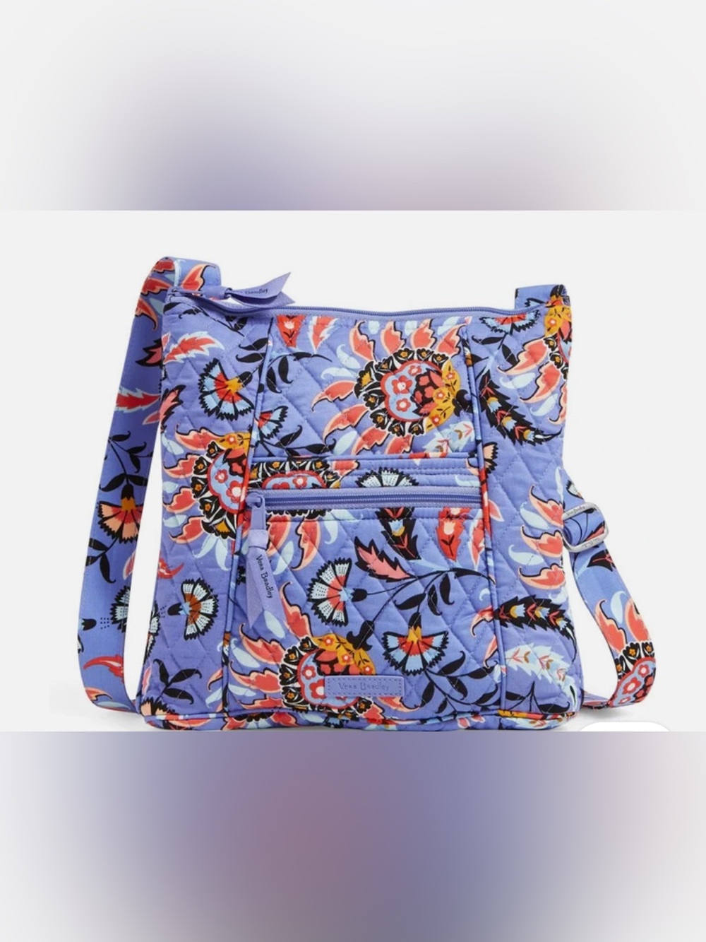 NWT Vera Bradley Hipster Crossbody Purple Mural Garden Design
